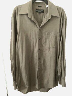 Kenneth Cole New York 100% Cotton Long sleeve button down Mens L shirt